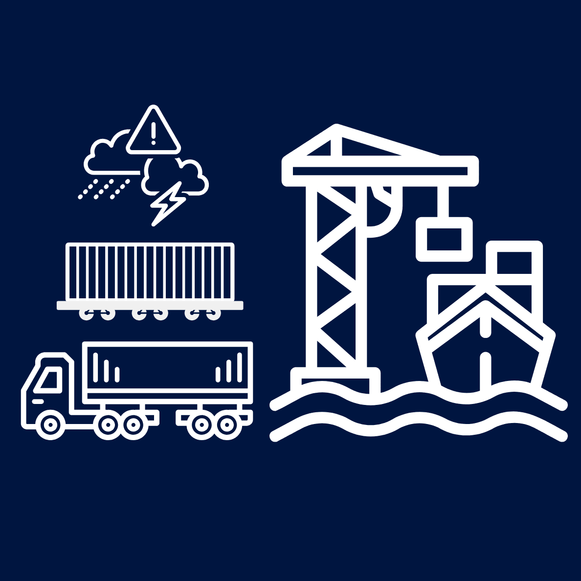 Crane, Port, Container, Truck, Train, weather forecast